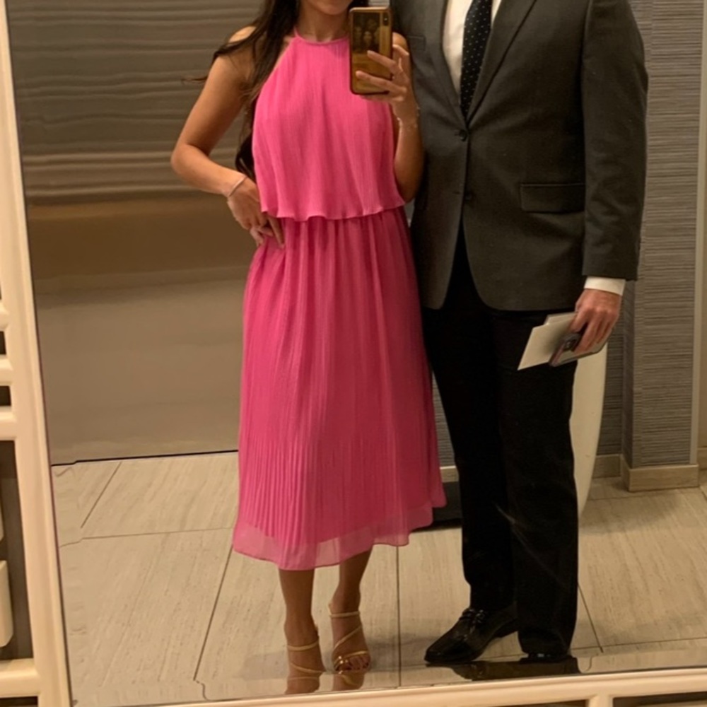 ASOS Bright Pink Halter Dress